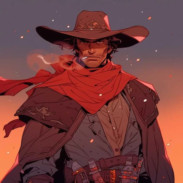 John Wayne as Anime Space Cowboy