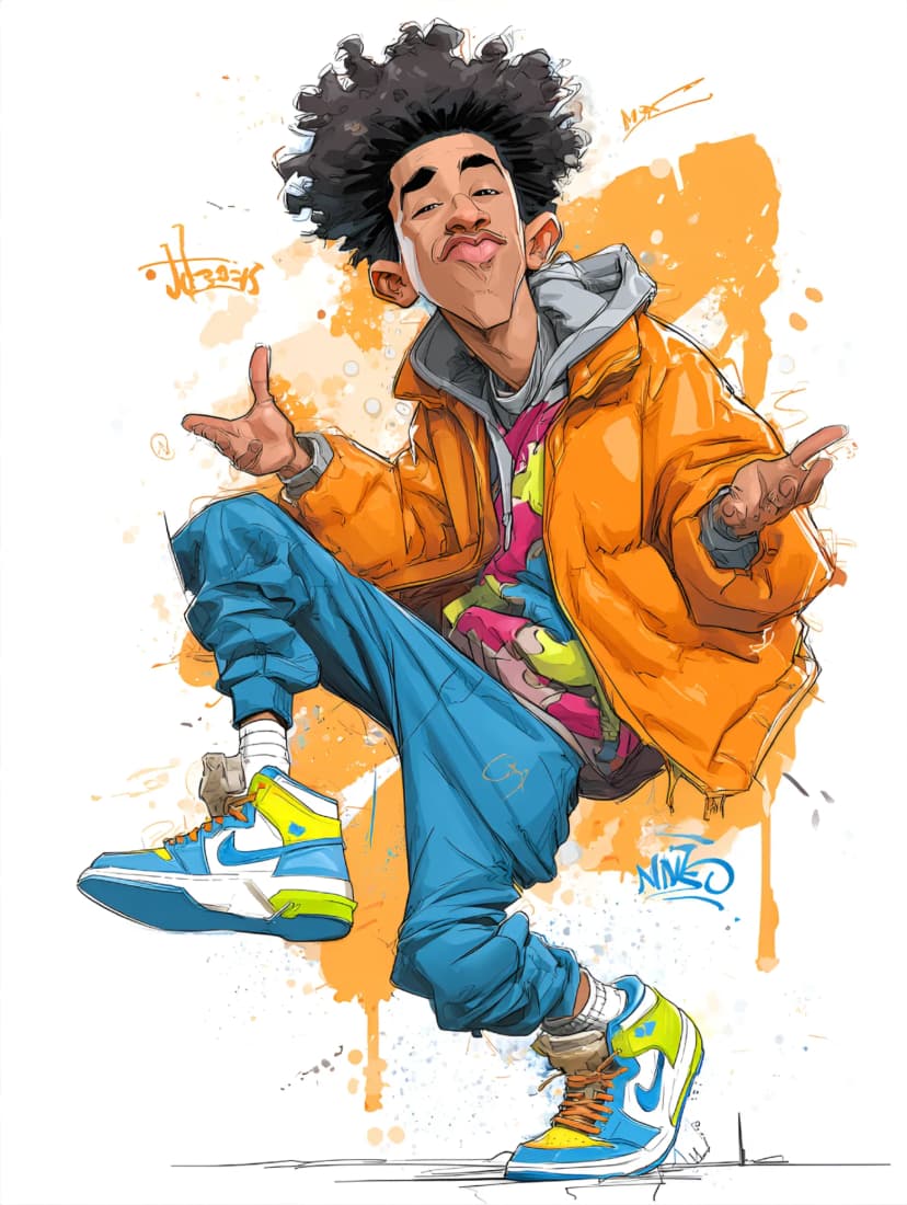 Funky Youth Caricature