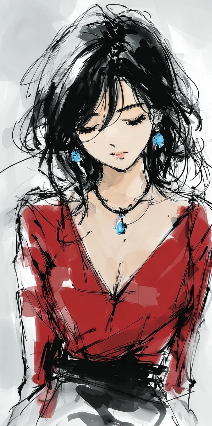 Stylized Woman Painting